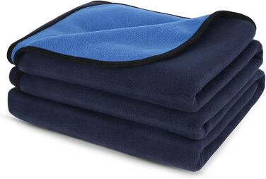 Водонепроникний плед для собак PETTOM 152x127 см, м'який плед для великих і маленьких собак, захисний плед для дивану, ліжка, автокрісла, меблів - 30°C, великий, синій