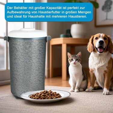 Контейнер для корму EFIL Vakuum - вакуумний контейнер для кормів для собак, котів та птахів, BPA-free, 24L