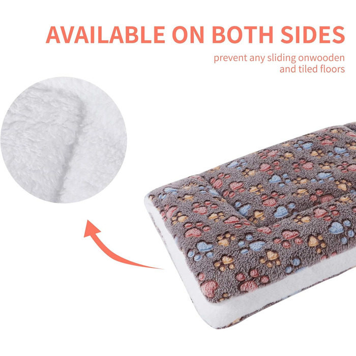 М'який теплий плед для собак та котів з фланелі, Coffee, 69 x 52 см