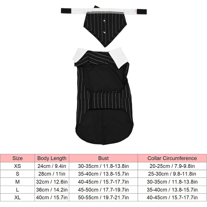 Елегантний костюм для собак Qcwwy: класичний вечірній наряд для собак (M)