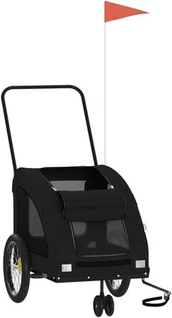 Фasба: Причіп для собак та інших домашніх тварин на велосипед, чорний, 137 x 68 x 72 см