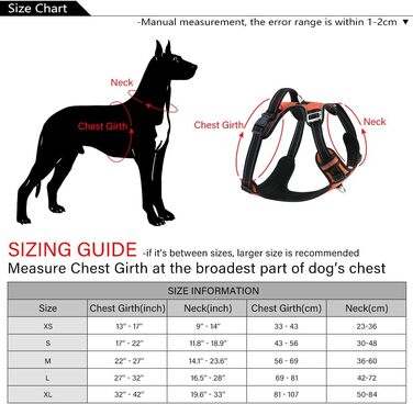 Шлея та повідець Bossdog для собак, антиковзне шлея для малих, середніх і великих собак, із міцною ручкою та світловідбивними смугами, розмір S, помаранчева