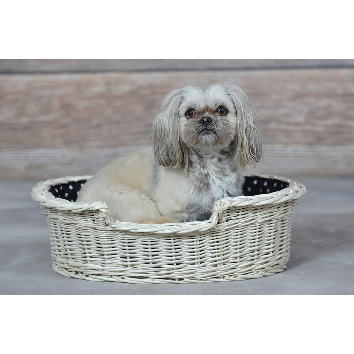 Гніздо для собак з лози e-wicker24 502-60, коричневе, 60x43x19 см (80x60x26 см, бежеве)