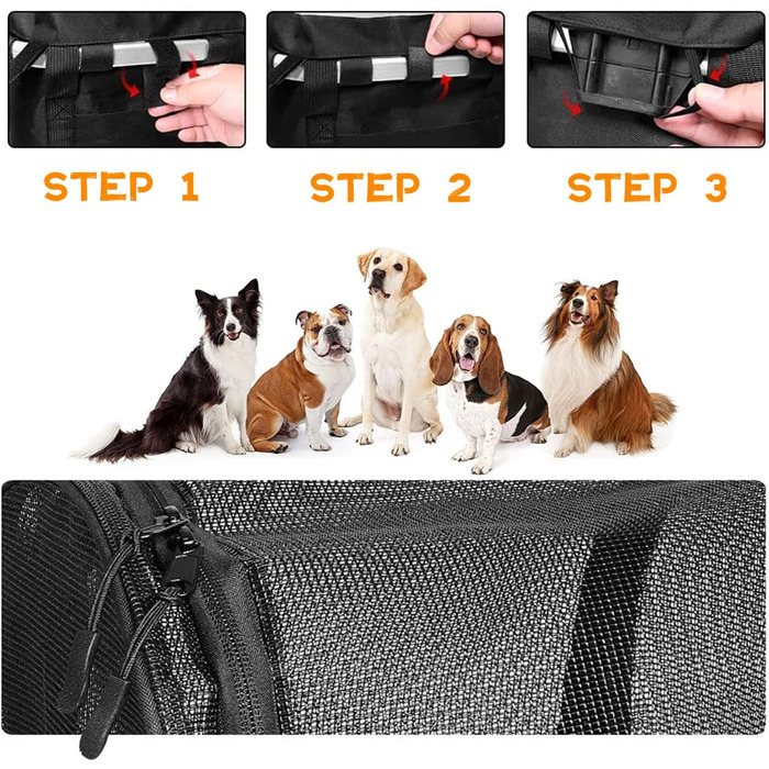 Захисний чохол для велосипедного кошика для собак, дихаючий, знімний, 29x24 см