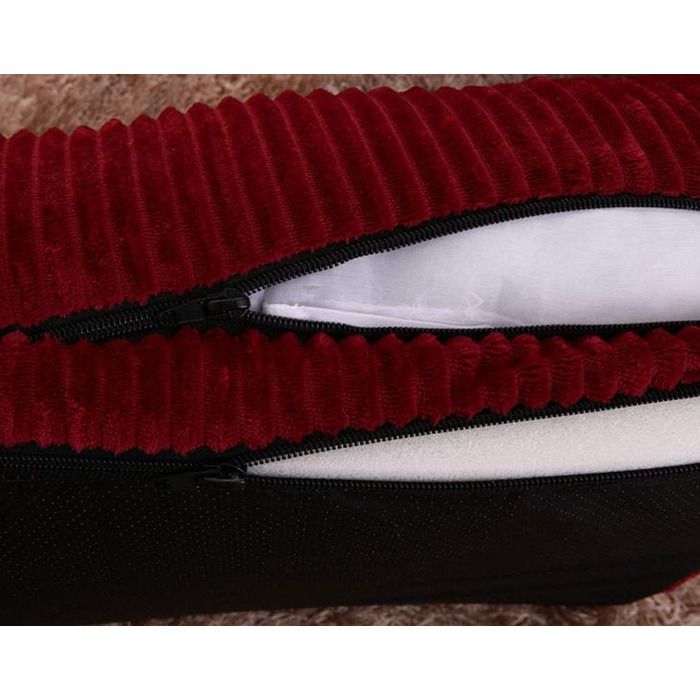 Крісло-ліжко для собак великих та середніх порід, м'яке, знімне, миється, комплект з 4 частин, колір жужубе рожевий (70x55x15 см)