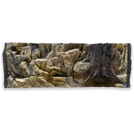 3D фон для акваріума та тераріуму Amazon, скеля, коріння, 100x40-60 см