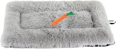 Килимок для собак великих порід Chickwin, для котів, миючий, м'який, з ортопедичною матрацом, заспокійливий, антистрес, плюшевий, 110*80 см, світло-сірий
