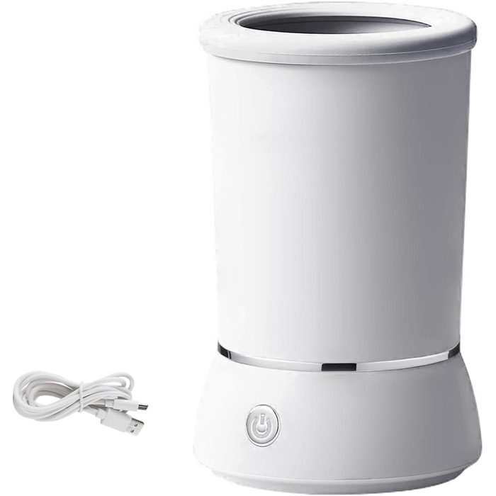 Електричний очищувач лап для домашніх тварин: автоматичний мийний набір з акумулятором, м'яка силіконова щітка для собак та котів. Білий