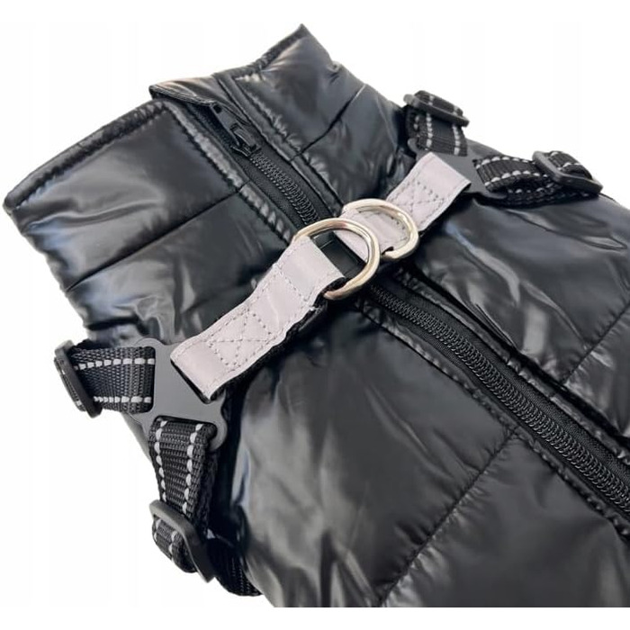 Водонепроникна куртка для собак 2-в-1 зі вбудованим шлейкою – зимова куртка для собак маленьких, середніх та великих порід – вітронепроникна, зручна та легка в догляді, червона, 3XL