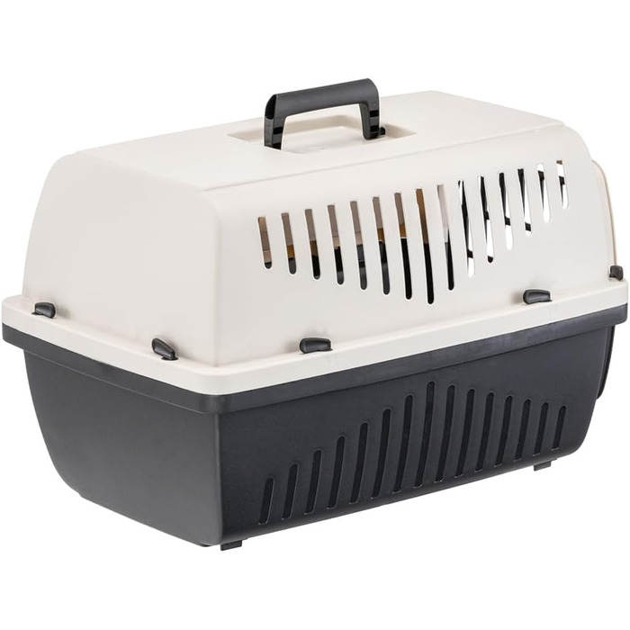 Переноска для котів та собак Ferplast SKIPPER 3, 62x41x38 см, пластик, з відкидним ручками (Бежевий)