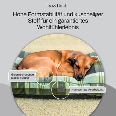 Аттіас – Лежанка для собак Adison, Франція (L) – Міцна, зручна, з знімним чохлом, стильна, преміум-якість