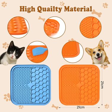Килимок для ласощів для собак та котів AiQInu з присосками для грумінгу та догляду за кігтями
