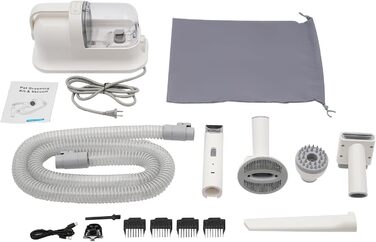 Професійна машинка для стрижки собак з пилососом, набір для догляду за тваринами, 11800Pa, тиха, 3-в-1, видалення шерсті