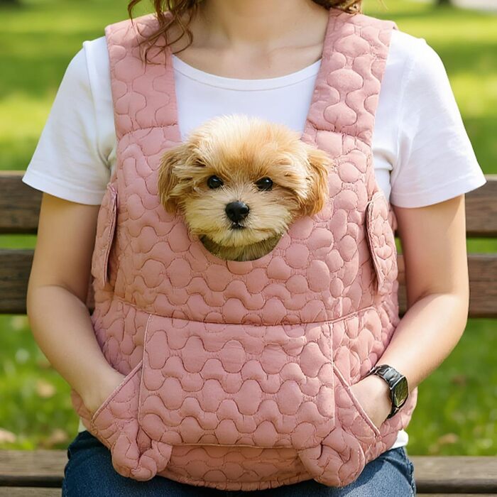 Рюкзак для собак та котів Sghtil - зручний та вентильований, для маленьких собак, кошенят, цуценят. Ідеально для прогулянок, подорожей, кемпінгу, велопоїздок та шопінгу (рожевий)