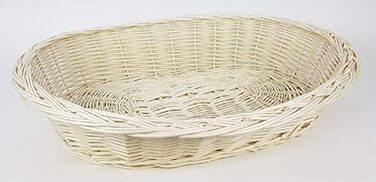 Корзина для собак Tigana з плетіння з лози, білий колір, 70 см (без подушки)