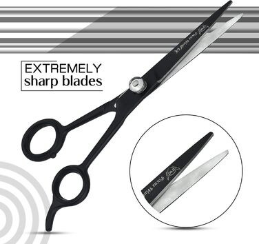 Професійні ножиці для перукарів Focus World 6.5 дюймів - японська сталь, чорний колір, для чоловіків та жінок