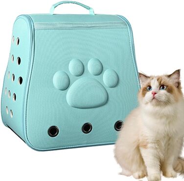 Трансформер для тварин: переноска-рюкзак для котів та маленьких собак (блакитна)