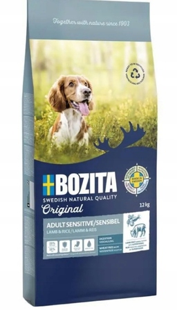 Сухий корм для дорослих собак Bozita Original Sensitive Digestion з ягнятиною, 12 кг