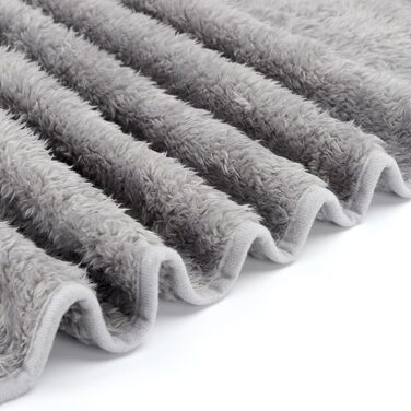 М'яка флісова підстилка для собак і котів Nobleza, 160 x 120 см, світло-сіра