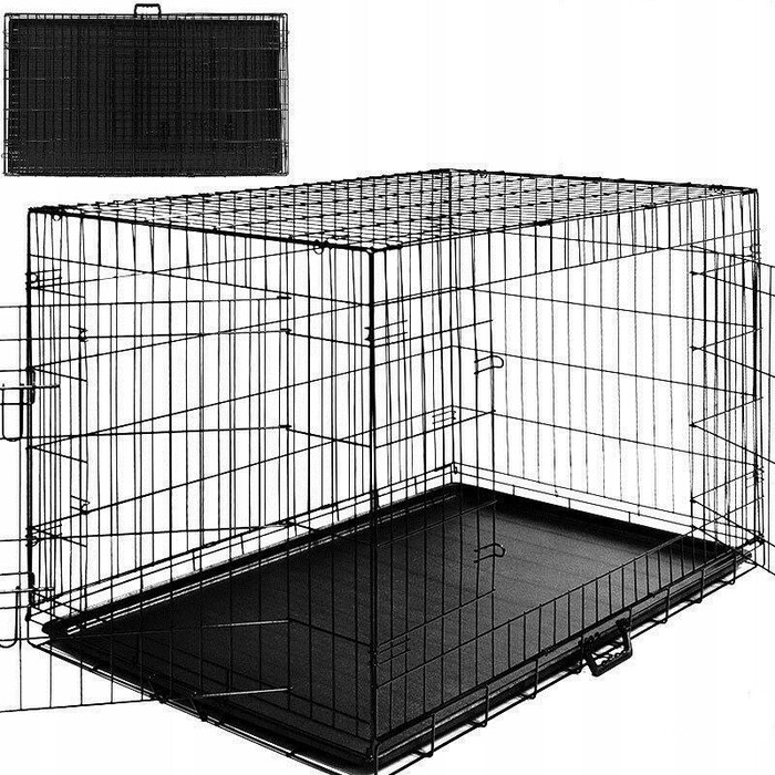 Металева клітка для малих собак AML, 42 x 61 x 49 см