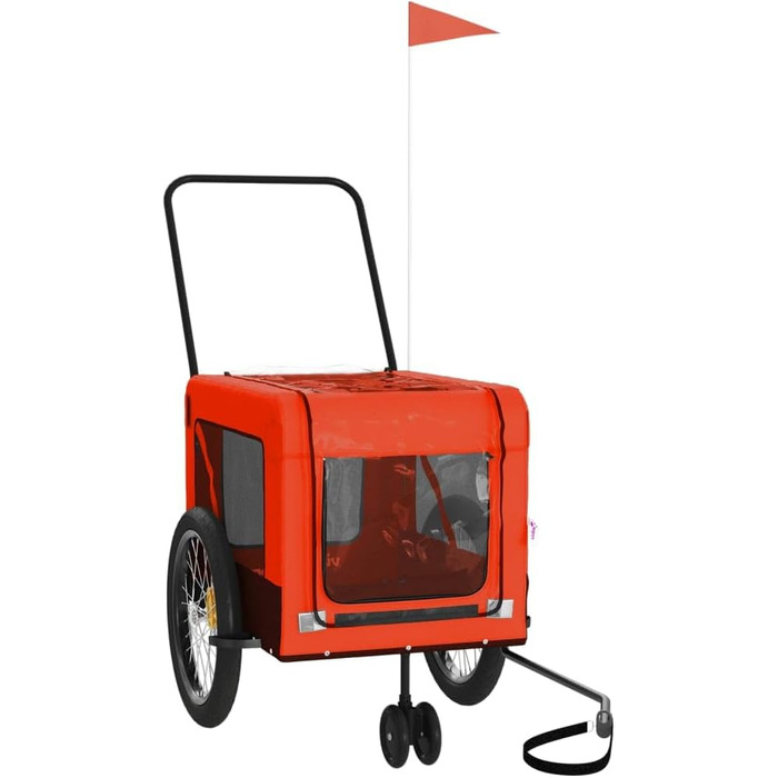 Трейлер для собак Oxford, 63x123x66 см, чорний (Model93916) / Трейлер для собак та котів, 135x68.5x73.5 см, оранжевий