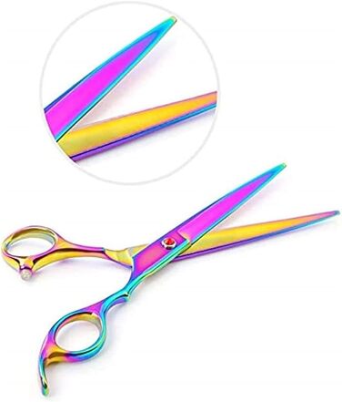 Професійна ножиця для грумінгу собак, вигнута та пряма, набір ножиць для догляду за собаками, 7 дюймів