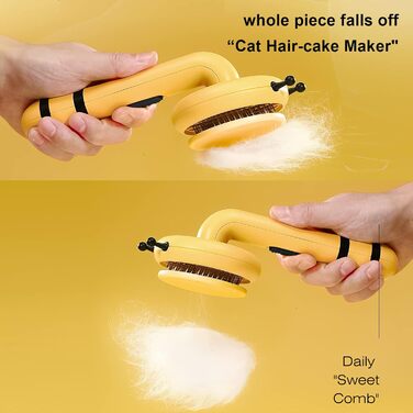 Бурштянна щітка для собак та котів: видаляє підшерсток, розплутує шерсть