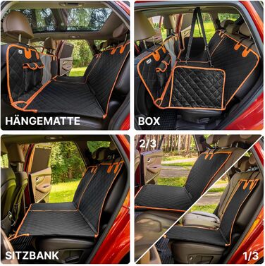 Водонепроникний захист для автосидіння собаки RAGI - 4в1: килимок, захист заднього сидіння, з кріпленням, стійкий до подряпин та ковзання. Підходить для всіх авто