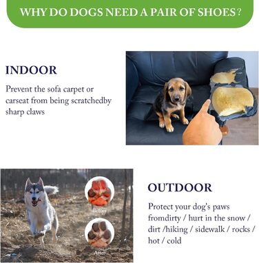 Чоботи для собак, 4 шт. Дихаючі чоботи з відбиваючими смугами, мікрофібра, шкіра, гума, рифлена підошва, захист подушечок лап (C, 8#)