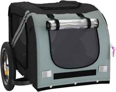 Фahrradanhänger ARKEM: Причіп для велосипеда, для собак, сірий та чорний, Oxford-Gewebe, залізо