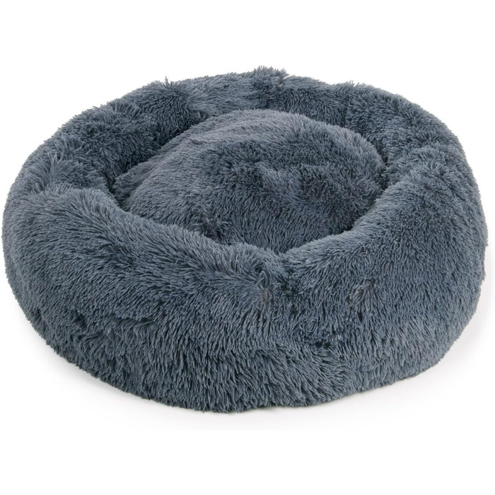 Крісло-гніздишко для собак Ceddie - м'яке, зручне, діаметр 100 см, темно-сірий