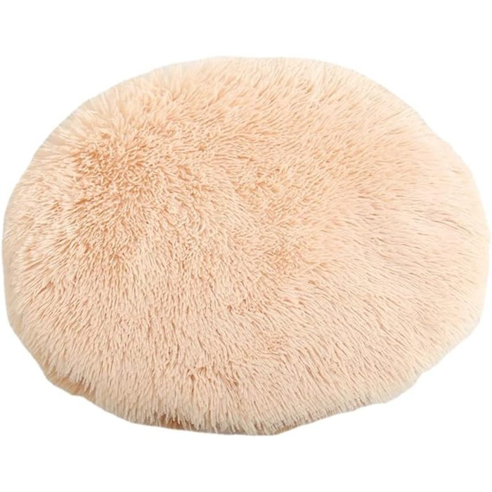М'яка подушка-мат для котів та собак RICHRAIN, кругла, тепла, PP-бавовна, 57 см, бежева