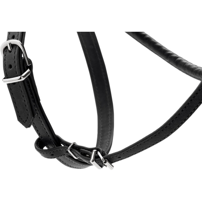 Нашийник для собак HUNTER Round & Soft Canadian UP, чорний, м'яка шкіра, фелл-френдлі, Made in Germany