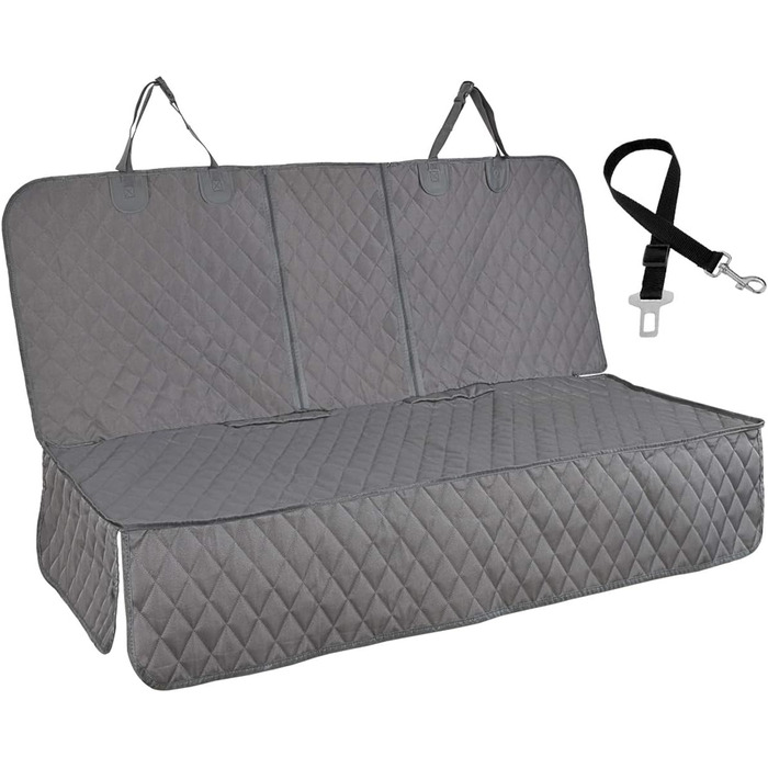 Авточохол на сидіння для собак з віконцем та боковою клапаною, водовідштовхуючий та нековзний, для автомобілів, вантажівок та SUV (144 см x 129 см)