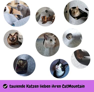 CatMountain® Інтерактивний килимок-тунель для котів, іграшка для кошенят та дорослих котів