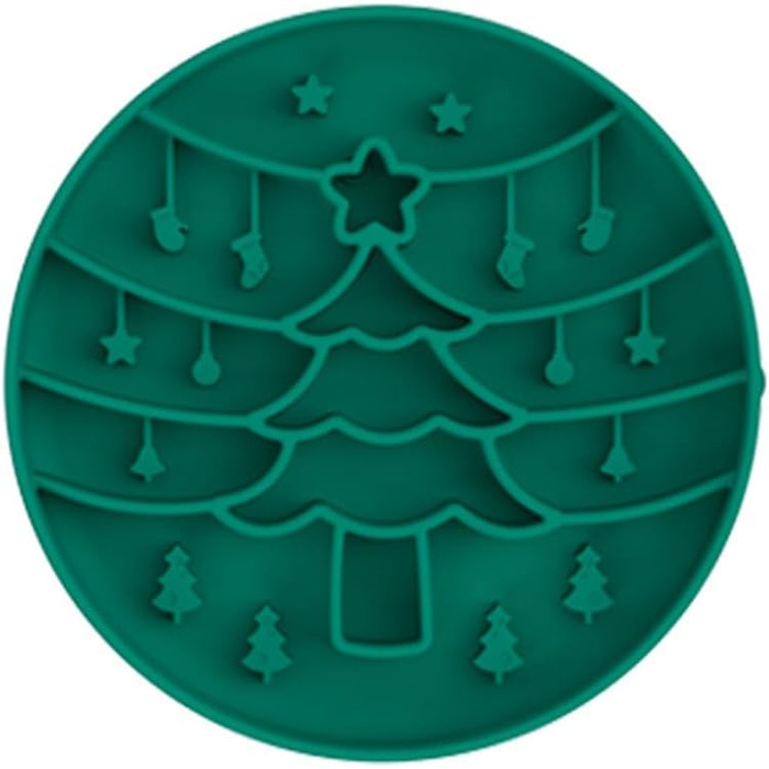 Миска для собак Slow Feeder з присосками, силіконовий килимок протиковзкий, запобігає ковтання, корисна, нетоксична (Зелений)