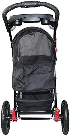 Petique Chinook Schwarz: розкішний візок для собак | Колеса 30 см, EVA, світловідбивачі | До 23 кг