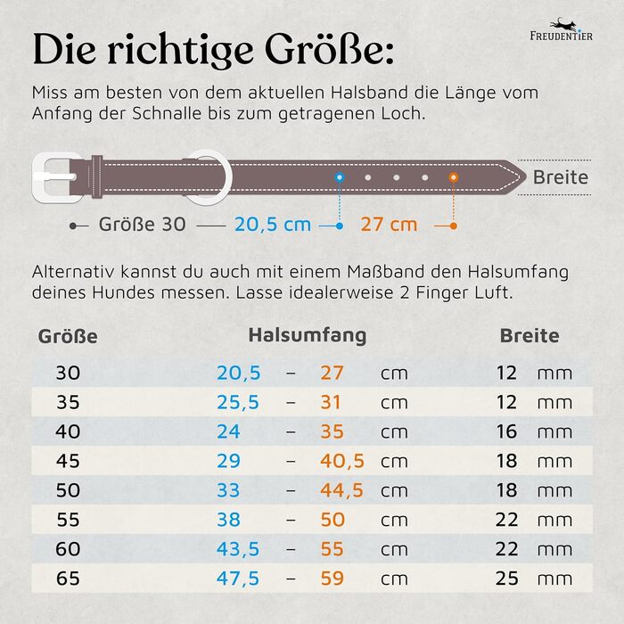 Схоплювач для собак Freudentier Alsterufer з натуральної шкіри (Sunset Orange, 33-44,5 см) - ручної роботи, EU