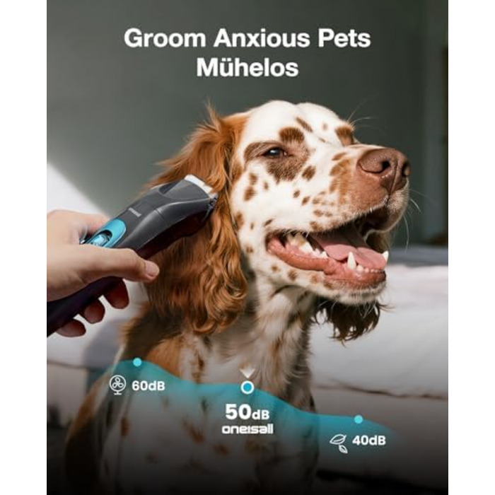 Триммер для собак Oneisall Paw Trim Pro з LED-підсвічуванням, акумуляторний. Ідеально для стрижки подушечок лап, очей, вух та обличчя.