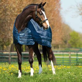 Кінська попона Horseware Ireland 200 г, водонепроникна, ABAD62, темно-синя, 198 см
