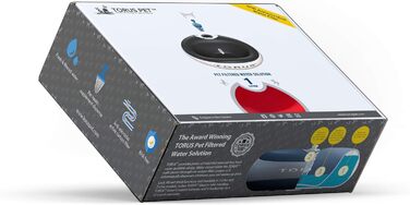 Автоматична поїлка Torus Pet Mini 1 л, червона, з фільтрацією, для котів та малих собак, портативна, антимікробна, BPA Free