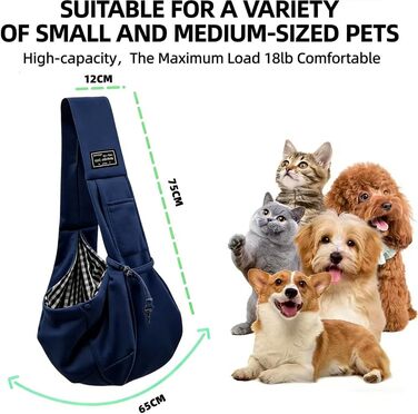 Переноска для собак Mymai, транспортувальна сумка для собак та інших домашніх тварин до 15 кг, сіра та блакитна