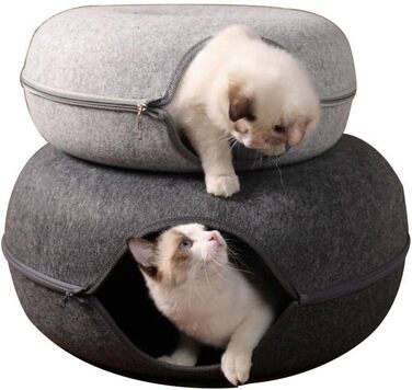 Кігтеточка-будиночок для котів з фетру, середній, темно-сірий | Будиночок, гніздо, іграшка для кота