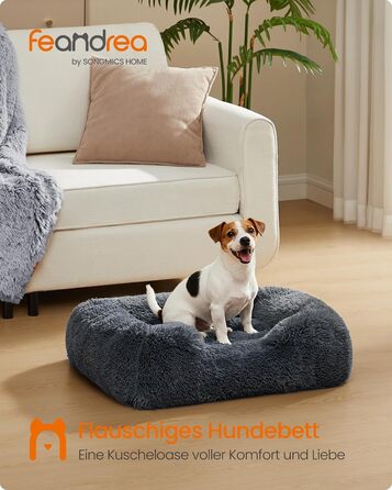 Крісло-ліжко для собак Feandrea, велике, 120 x 85 x 23 см, кошик для собак, м'яке ущільнення, диван для собак, підняті бортики, знімний та пральний чохол, антиковзаюче, Ombré сірий PGW274GA01