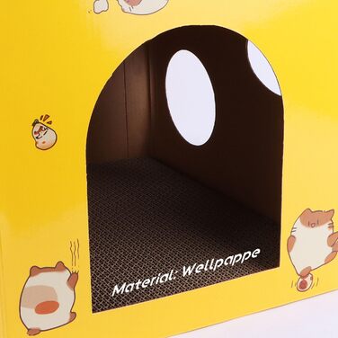 Картонна кігтеточка для котів, будиночок-кігтеточка 30x30x30 см, кігтеточки для котів, будиночок для котів з гофрокартону