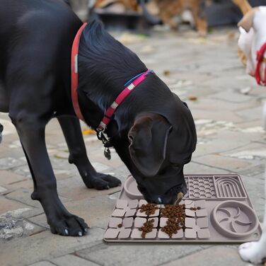 Килимок для повільного годування собак, антистрес, для грумінгу, сірий