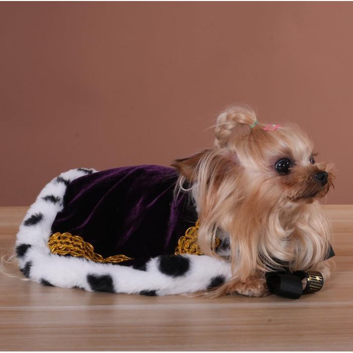 Розкішна мантія Lovelyhop для котів та собак на Halloween, королівський костюм (XS, індиго)