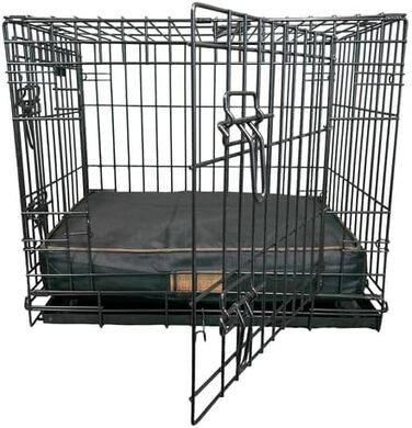 Ортопедичне собаче ліжко Ellie-Bo з піною з пам'яті, вологостійке, для клітки/бокса, чорне, XXL (122 см), 122x75x6 см