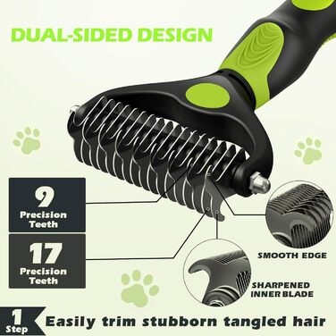 Набір щіток для собак та котів, професійний, самоочищуваний, для довгої та короткої шерсті, масаж, догляд за шерстю (3 шт.)