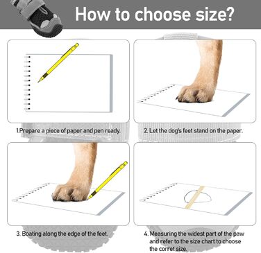 Черевики для собак середніх порід, неслизькі, з світловідбиваючими смугами, захист лап для снігоходів/прогулянок/відпочинку на природі/підлоги (2) сірі